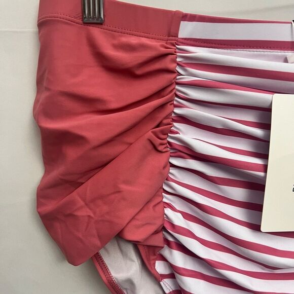 Bloomchic Striped Ruched Swim Bottom - Picture 4 of 7